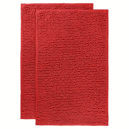 Chenille Bath Rug Extra Thick Bathroom Mat, Multiple Sizes & Colors for Entryways, Bedrooms and Living Spaces