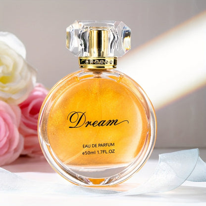 Perfume for Women in 1.7 oz Golden Floral Bottle with Rose Accent and Eau de Parfum Spray Format