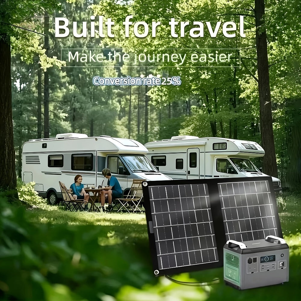 30W Foldable Solar Charging Panel – 2-in-1 Portable Design, USB Port, Fast Charge for Smartphones, Tablets & Action Cameras