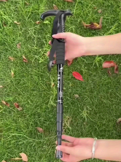 Adjustable Hiking Stick Aluminum Alloy – Lightweight Foldable Walking Pole with Quick Lock for Men & Women | Portable Trekking Cane