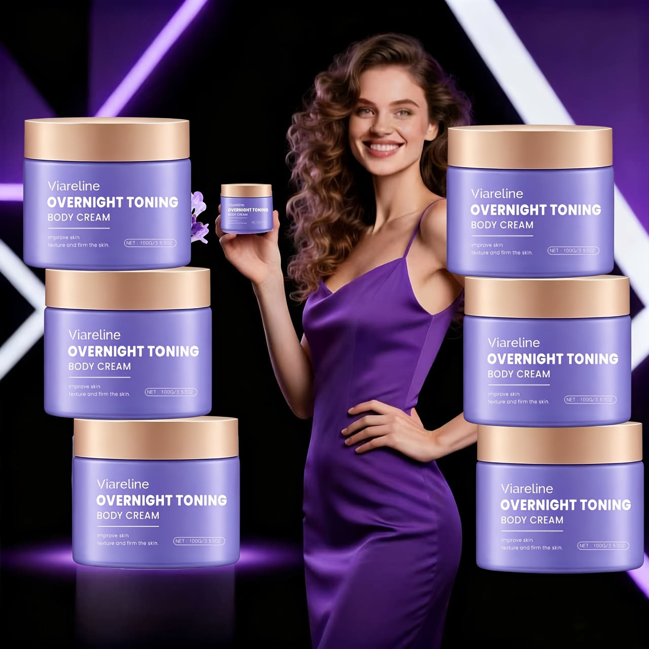 Firming Body Night Cream 6-Pack – Women's Sleep Shaping Lotion for Skin Tightening & Anti-Sagging, Dreamy Night Firming Cream for All Skin