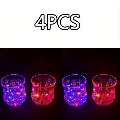 LED Light-Up Cups Glow in the Dark, Pineapple Induction Party Cups for Birthday Christmas Disco Valentine's Day (6.76oz)