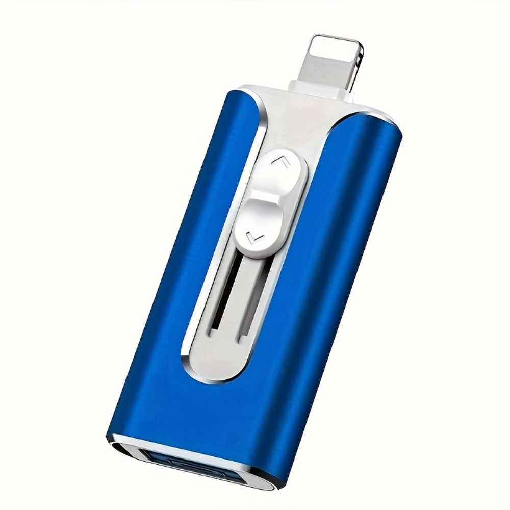 USB Flash Drive 4-in-1 USB 3.0 OTG Photo Drive with 128GB or 256GB Capacity, Four Connectors and Four Colors