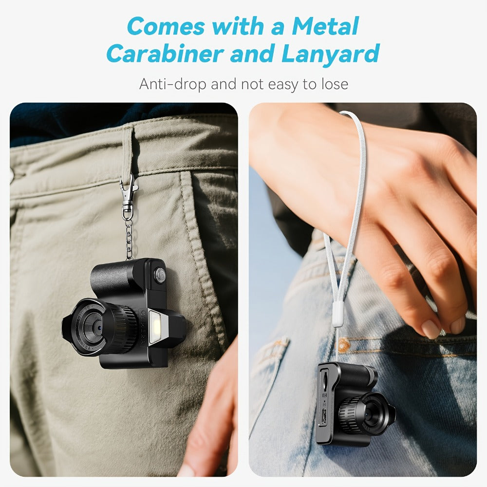 1080P Mini Keychain Camera with 64GB Memory Card, Compact Thumb-Sized Portable Camcorder, Micro Hidden Recorder