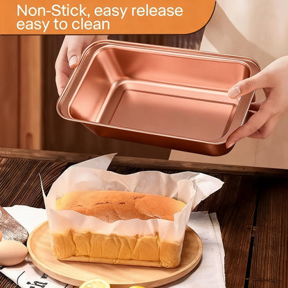 Nonstick Bakeware Pan Set, 8-Piece Carbon Steel Oven Baking Set with Cookie Sheet, 2 Round Cake Pans