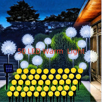 Solar Garden Light Bubble Path Stakes 30-Piece Set with Colorful or Warm White LED Options