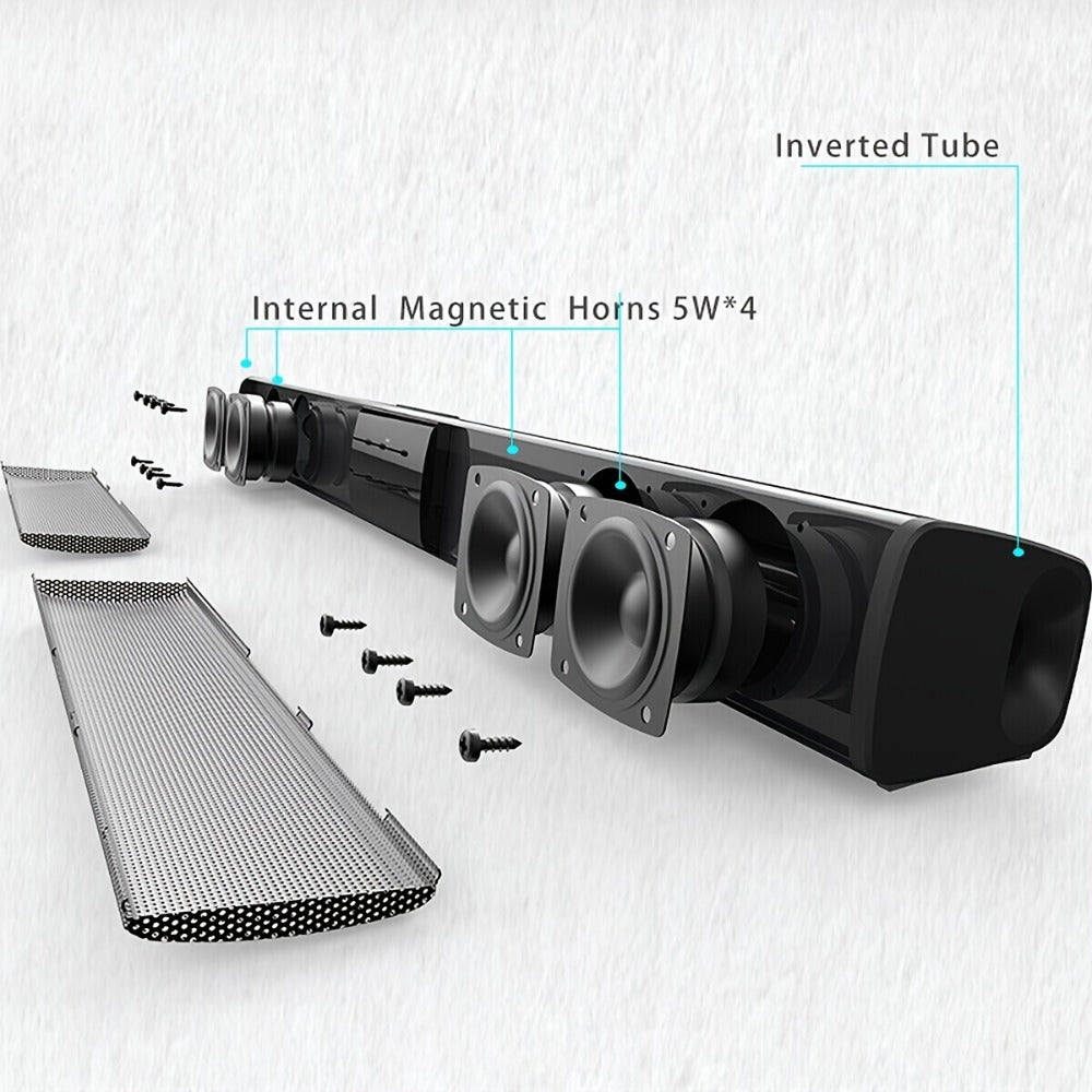 5.1 Surround Sound Soundbar for Smart TV, 21.7" Wireless Bluetooth 5.0 Home Theater Speaker System