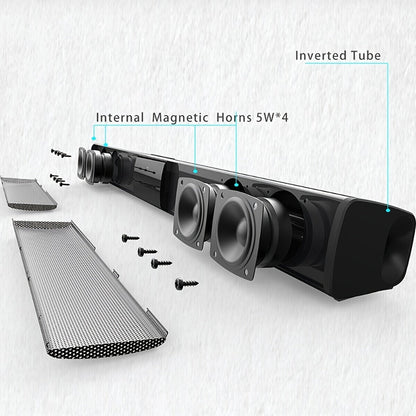 5.1 Surround Sound Soundbar for Smart TV, 21.7" Wireless Bluetooth 5.0 Home Theater Speaker System