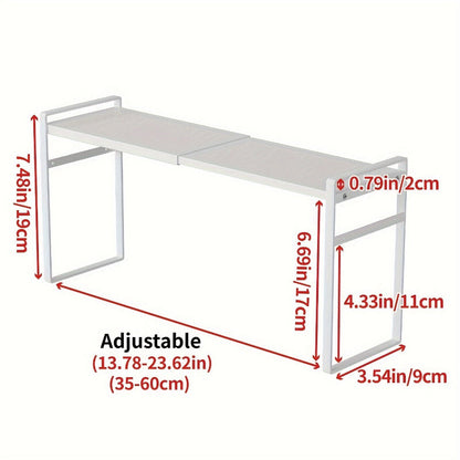 Narrow Shelf Organizer for Kitchen Bathroom Windowsill, Slim Adjustable Stackable Rack for Small Spaces