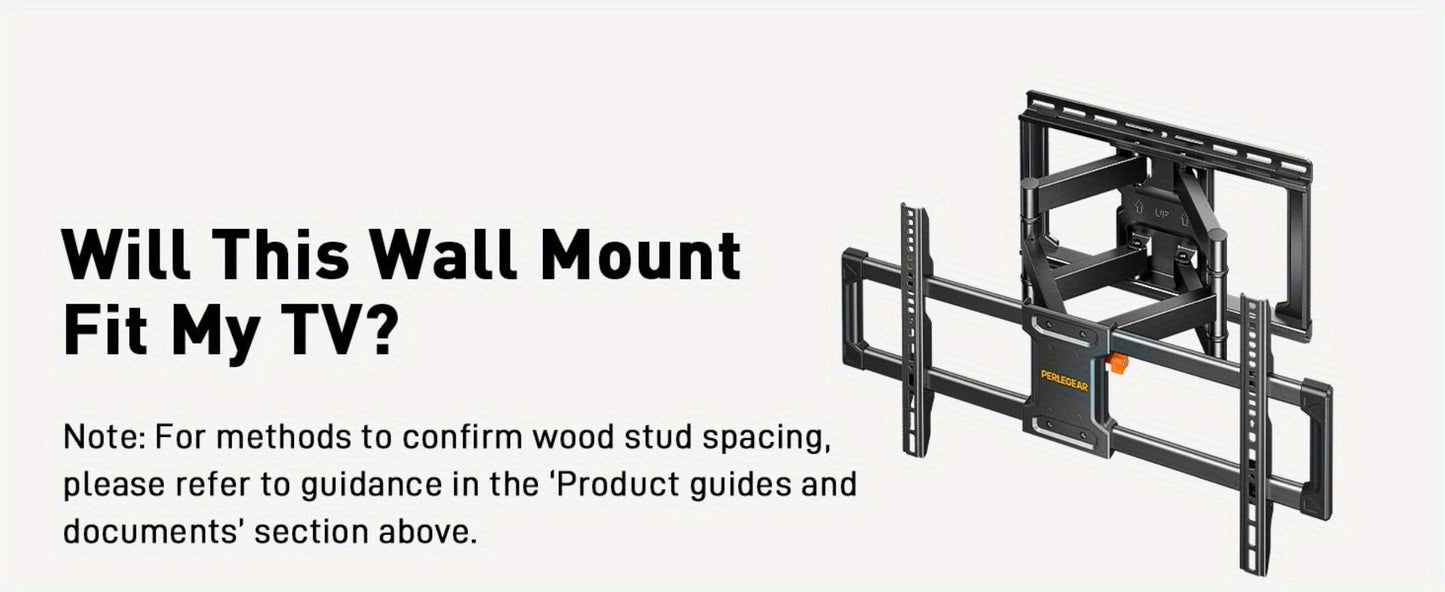 F11 Dual-Arm Full-Motion TV Wall Mount with Wide Wall Plate, Tilt, Swivel and Extension Controls