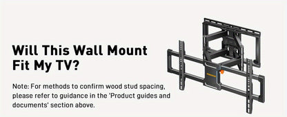 F11 Dual-Arm Full-Motion TV Wall Mount with Wide Wall Plate, Tilt, Swivel and Extension Controls