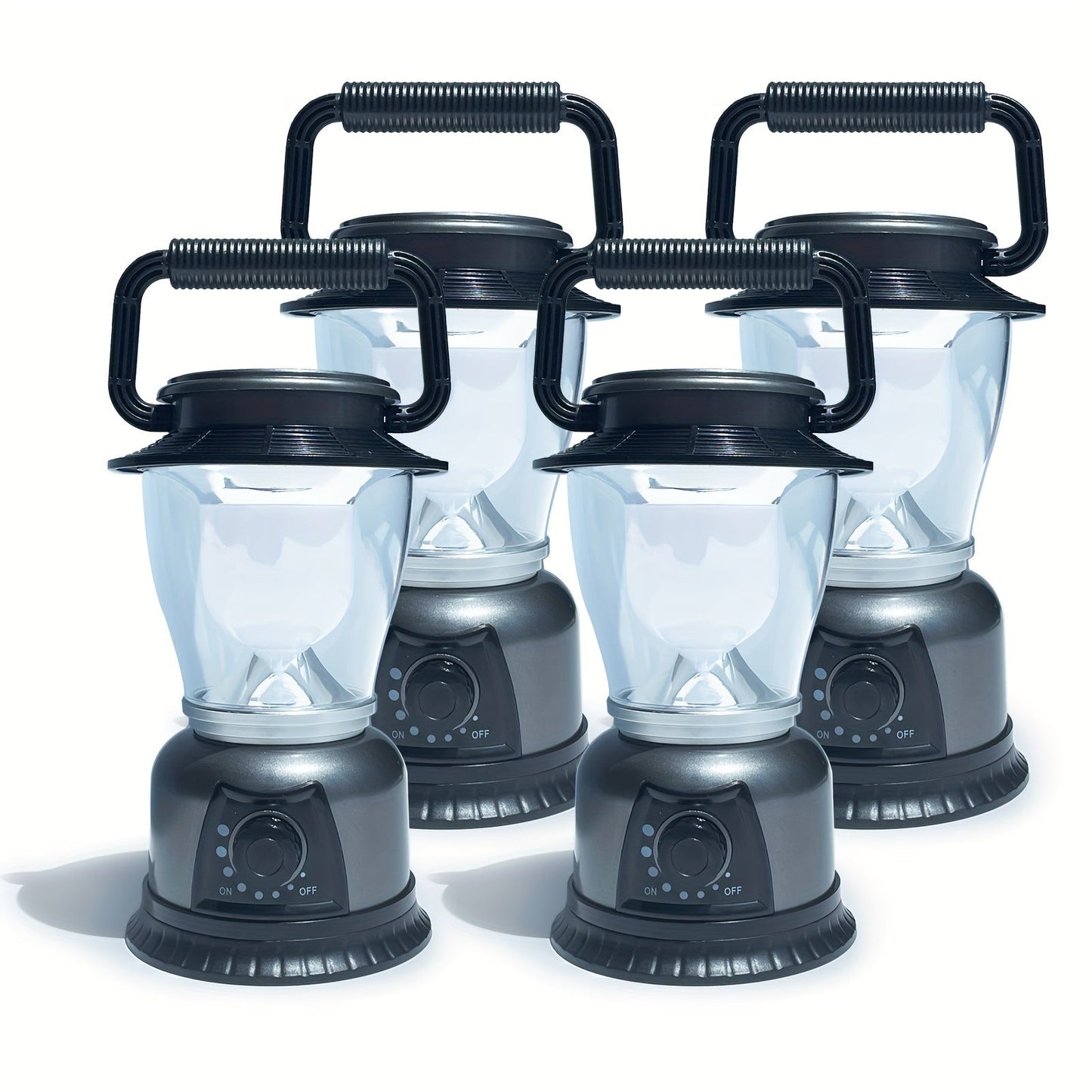 4-Pack COB LED Camping Lantern Dimmable Battery Powered – High Brightness Portable Camp Lights for Hiking, Fishing