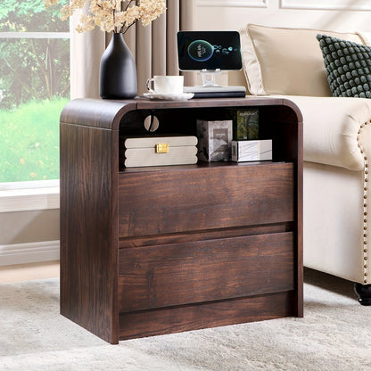 Nightstand shown in the Brown, 1 Piece option