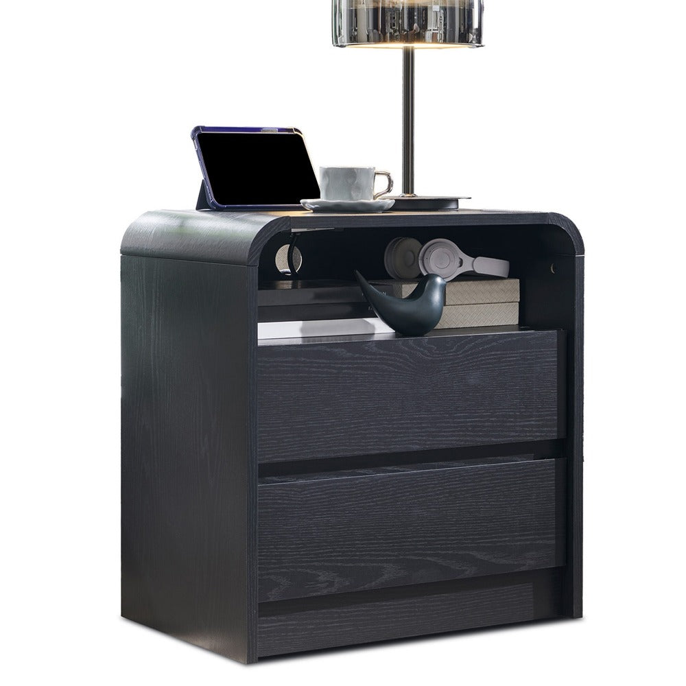 25-Inch Tall Nightstand with Charging Station for Practical Everyday Home Use in Bedroom detail image - detail view 10