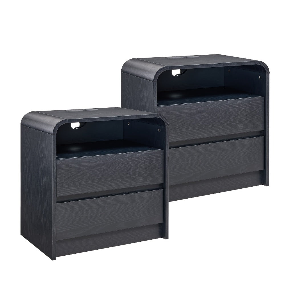 25-Inch Tall Nightstand with Charging Station for Practical Everyday Home Use in Bedroom detail image - detail view 12