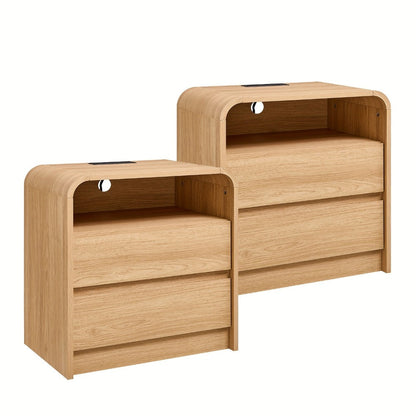 25-Inch Tall Nightstand with Charging Station for Practical Everyday Home Use in Bedroom detail image - detail view 9