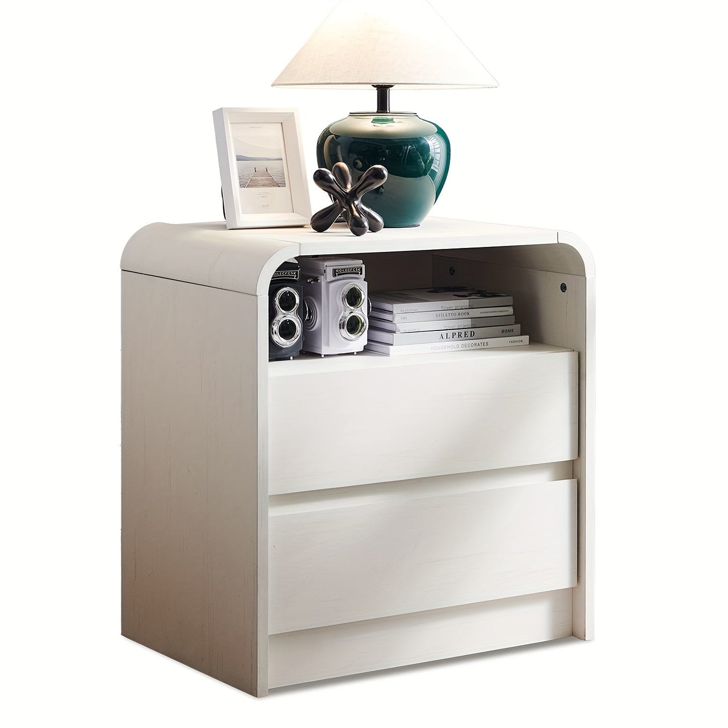 Nightstand shown in the White, 1 Piece option
