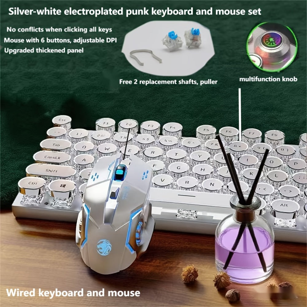 Hot-Swappable Mechanical Keyboard and Mouse Combo 34 Lighting Effects True Mechanical Blue for an Everyday Personal Care Routine