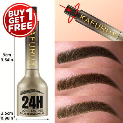 Eyebrow Powder Pencil 2pcs Set, Waterproof Sweatproof Brow Makeup with Setting Formula, Natural Defined Look