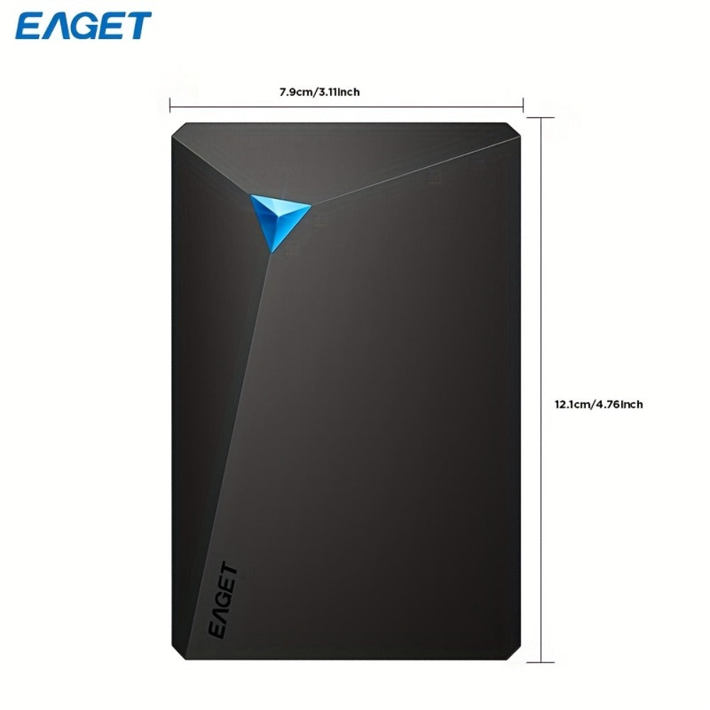 Portable USB 3.0 Hard Drive with 250GB or 320GB Capacity, Black EAGET G20 Enclosure and Micro-B Connector