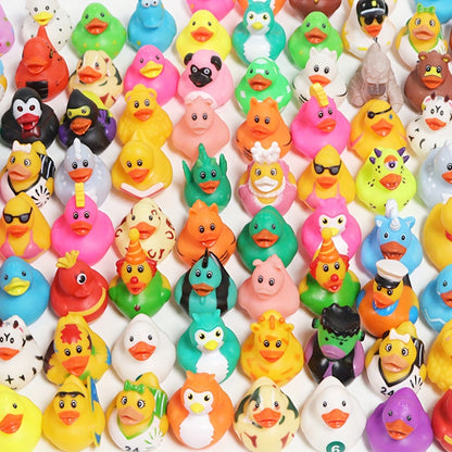 Mini Rubber Ducks Bulk Set, 2" Floating Bath Toy Variety for Kids, Cute Assorted Ducks for Bath Time