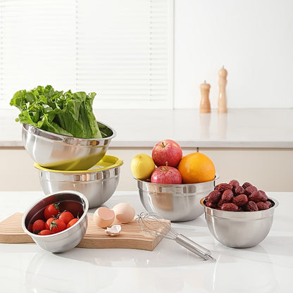 21-Piece Mixing Bowl Set with Color-Coded Lids, Three Grater Inserts and Prep Tool Assortment