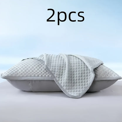 Cooling Pillow Cases 2-Pack 3D Ice Bean Texture, Polyester Pillowcases for Summer, Cool Sleep Bedroom Pillow Covers