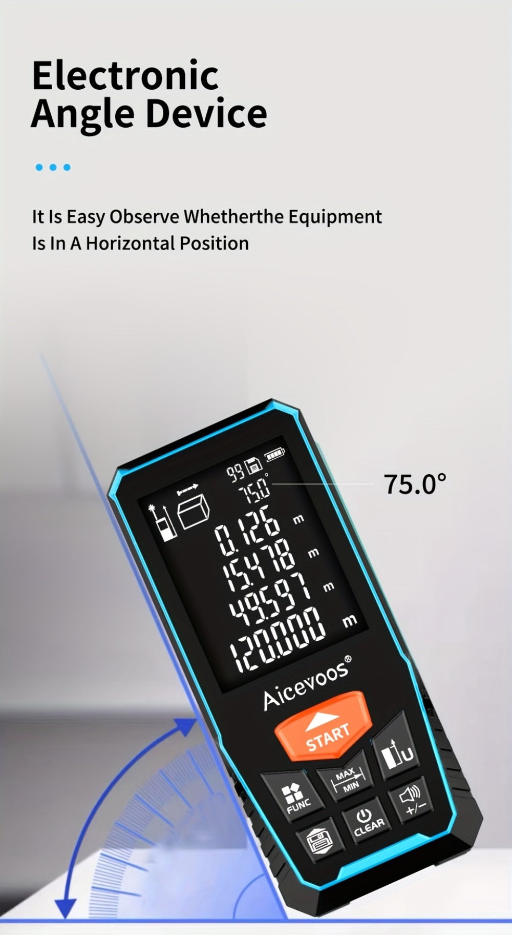 Laser Distance Meter Green Beam Digital Rangefinder 50M 70M 100M 120M Laser Tape Measure for Entryways, Bedrooms and Living Spaces