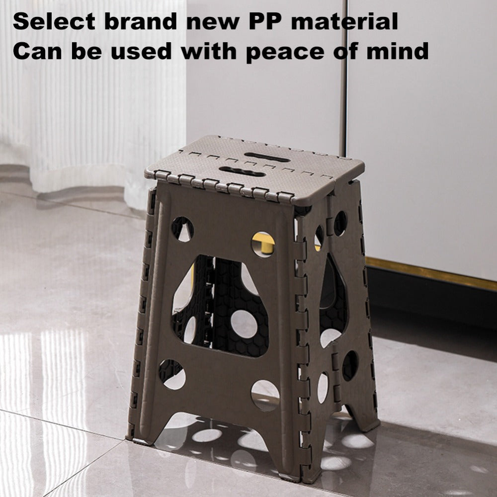 Folding Step Stool 19 Inch with Handle Portable Foldable Step Ladder for Kitchen Camping Bathroom Bedroom Adults Seniors White Blue Grey