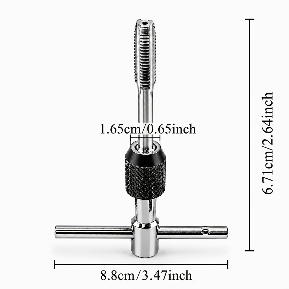 Tap and Die Set Metric, 12-Piece & 40-Piece M3-M12 Thread Plug Straight Taper with Pitch Calipers & Wrench