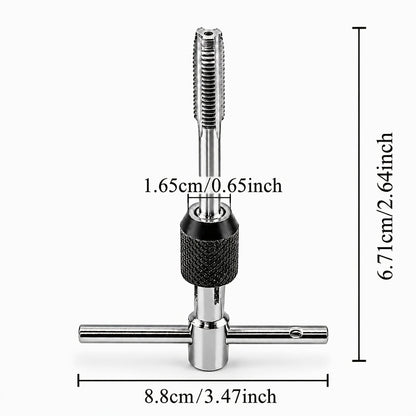 Tap and Die Set Metric, 12-Piece & 40-Piece M3-M12 Thread Plug Straight Taper with Pitch Calipers & Wrench