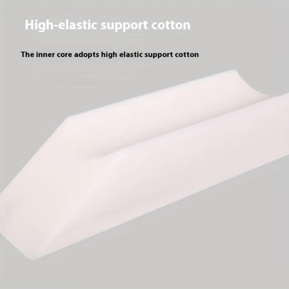 U-Shaped Leg Elevation Pillow, Wedge Leg Support Cushion for Bed Rest Recovery, Foot & Ankle Raise Pad, Flannel Cover 50x20x15cm