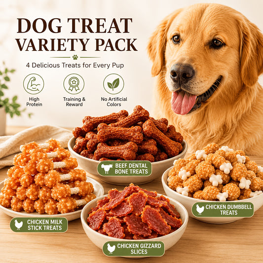 Chicken Dog Training Treats Dumbbell Shape – Natural High Protein Reward Snacks for Small Medium Large Dogs, Rice & Chicken Flavor