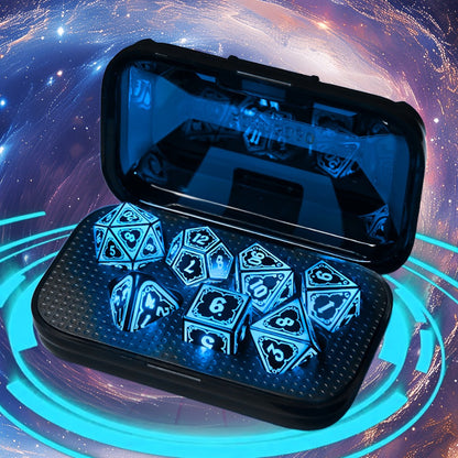 Glowing DnD Dice Set with Wireless Rechargeable Charging Case with the Listed Color, Size or Set Options for Everyday Use