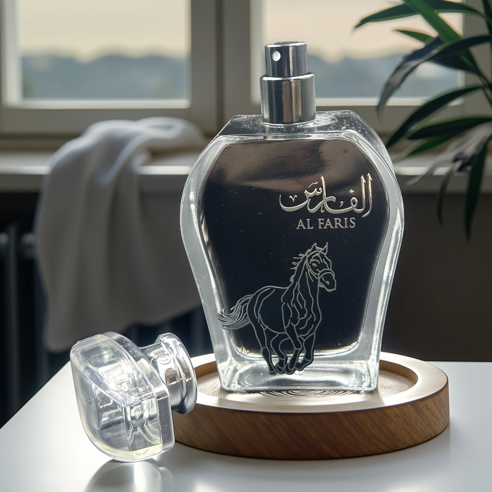 AL FARIS Black Mustang Men Cologne Eau de Parfum 3.38 oz 100ml Dubai Arabian Oriental Fragrance Woody Oud Musk Spray