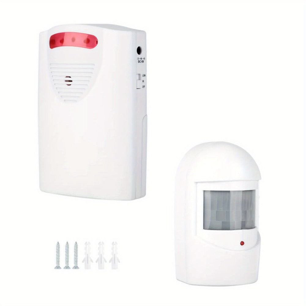 Wireless Driveway Alarm Motion Sensor, Infrared PIR Security Alert System 328ft Range 110dB Chime