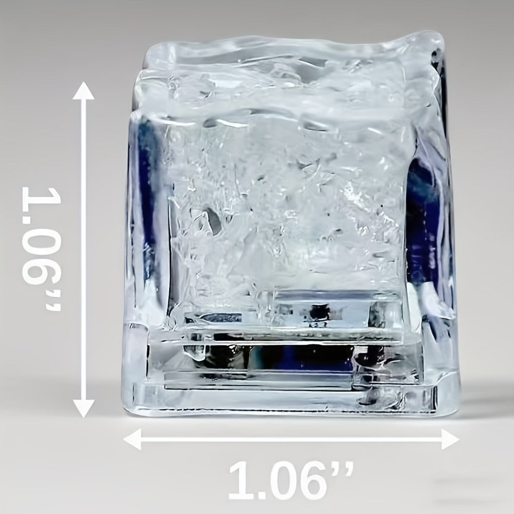 LED Ice Cube Lights Reusable Mixed Color, Flashing Sensory Light-Up Ice Cubes for Bar, Party & Wedding Decoration