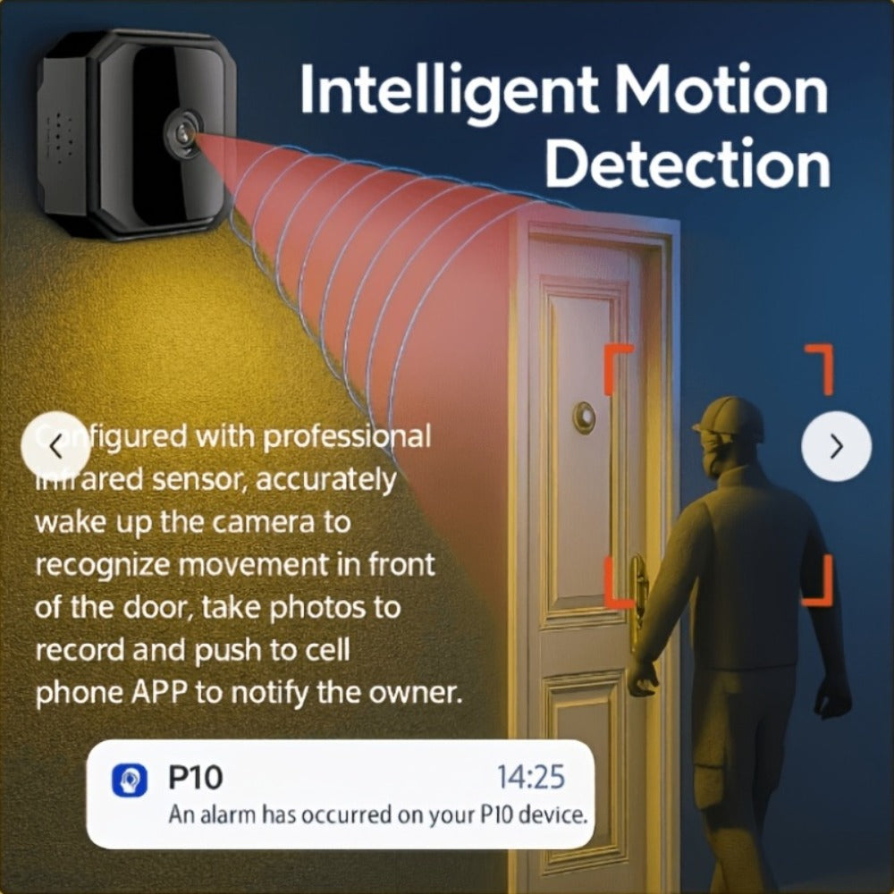 Wireless Security Camera Rechargeable Battery, No WiFi No Internet AP Hotspot, IR Night Vision, Two-Way Audio