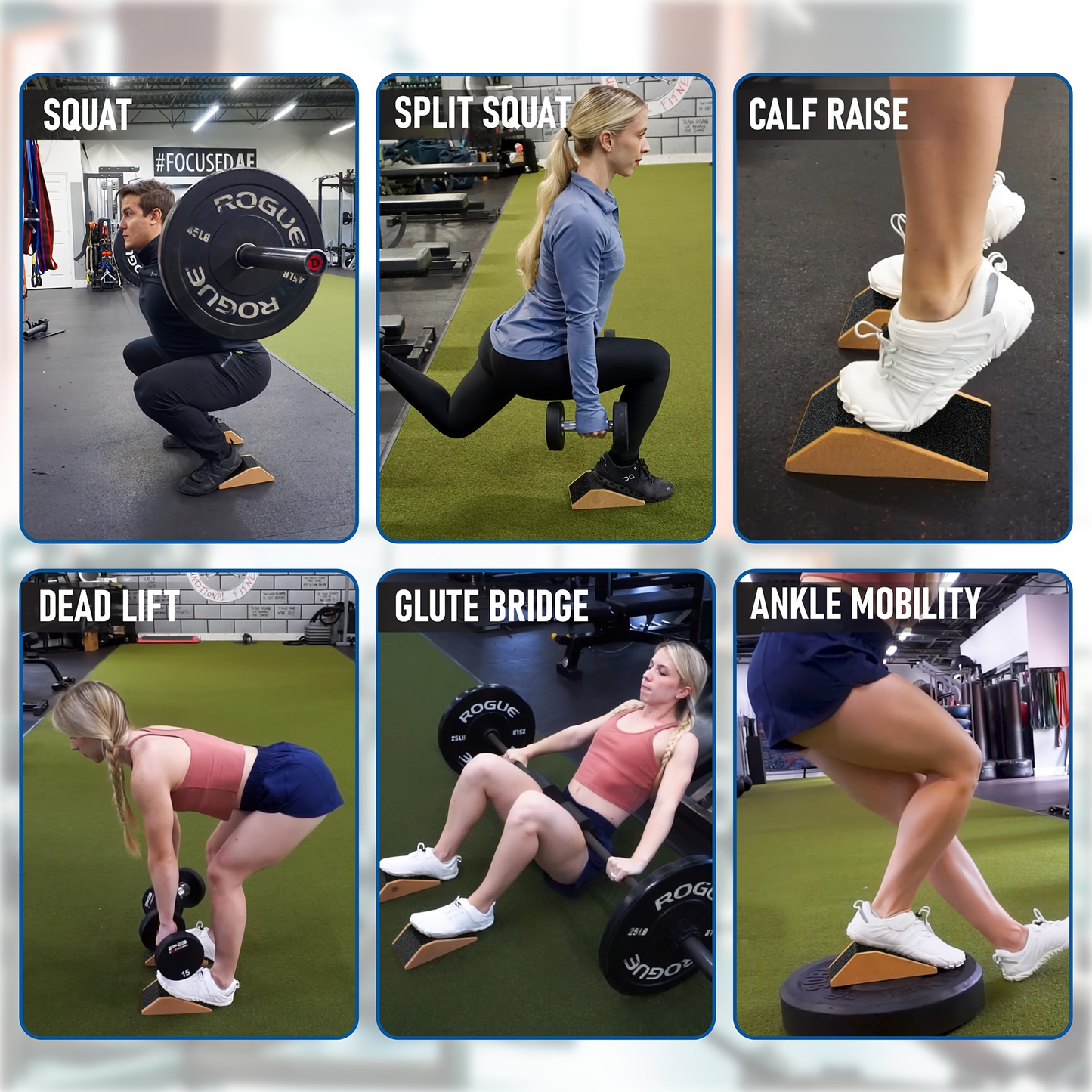 Cork Squat Wedge Blocks 2-Pack – Anti-Slip Pads, 1400 lbs Capacity, Calf Raiser & Yoga Ramp for Weightlifting