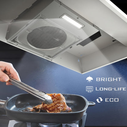 Range Hood 30 Inch Under Cabinet, Ducted & Ductless Convertible Kitchen Vent Hood with LED Light & 2-Speed Exhaust Fan