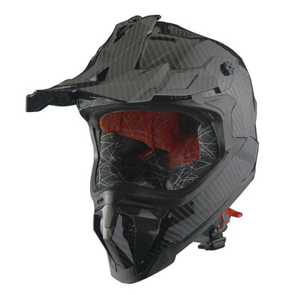 Motorcycle Helmet 1STORM Dirt-Bike Full-Face Shell with Peak Visor, XS-XXL Sizes, Padded Liner and Graphic Styles