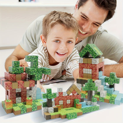 Magnetic Building Tiles 50 100 200 300 Piece STEM Construction Set, 3D Magnet Blocks for Boys & Girls Ages 3+