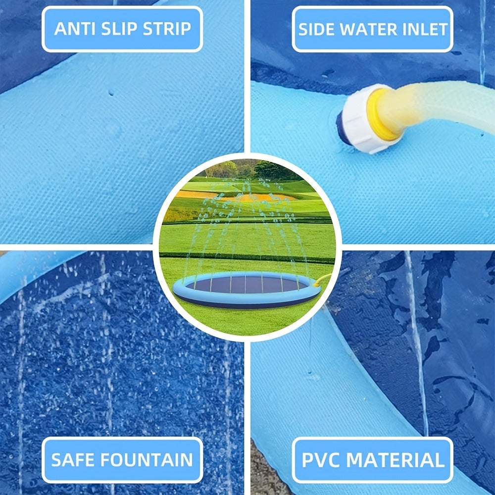 Dog Splash Pad for Large Dogs Extra Thick 0.6mm, Sprinkler Pool & Cooling Mat for Jumbo & Big Breeds