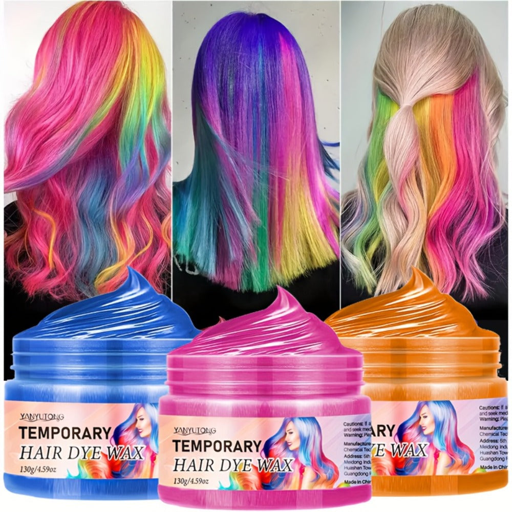 Temporary Hair Dye Wax 130g Instant Vivid Color Styling for Party Halloween Cosplay Festival, No Bleach No Damage