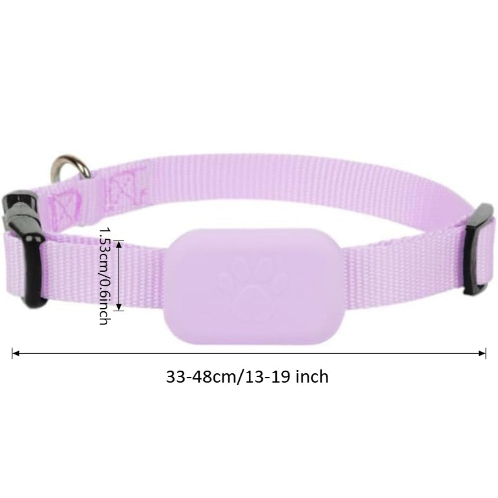 Pet GPS Tracking Collar Dual-System Smart Positioning, Anti-Lost Adjustable Collar Tracker for Cats Dogs & Puppies