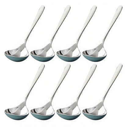 Kitchen Utensils Long-Handle 304 Stainless Steel Soup Spoon Set in 4, 8 or 12 Piece Packs for Serving