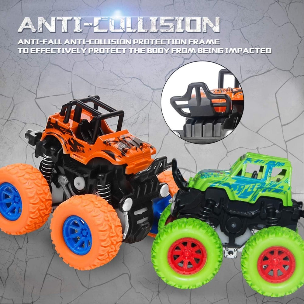 Mini Pull Back Truck Toys Bulk Pack 12pcs, Friction Powered Push & Go Stunt Car Trucks for Boys Girls Kids Teens