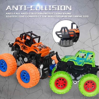 Mini Pull Back Truck Toys Bulk Pack 12pcs, Friction Powered Push & Go Stunt Car Trucks for Boys Girls Kids Teens