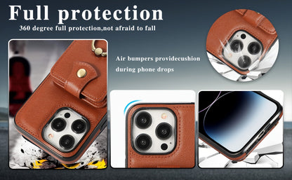 Phone Case Wallet with 2-3 Card Holder and Fold-Out Kickstand for Selected iPhone 12-16 Model Options