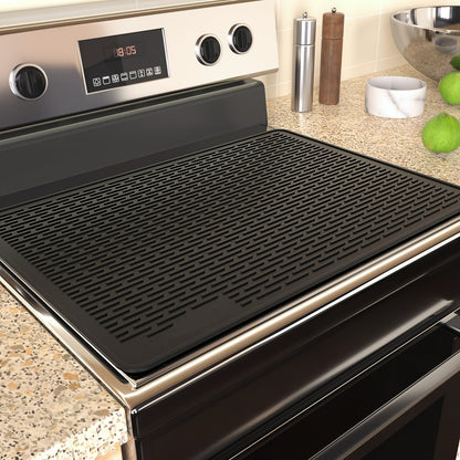Silicone Stove Top Cover Mat 28"x20" – Heat Resistant Electric Stove Protector for Ceramic Glass Cooktop, Non-Slip Scratch Guard